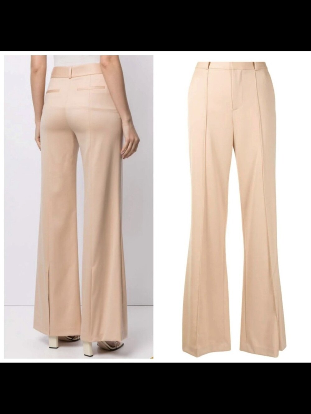 ALICE + OLIVIA PAULA HIGH WAIST PANT WITH BACK SLIT SIZE 12 NWT $330 - Picture 5 of 13